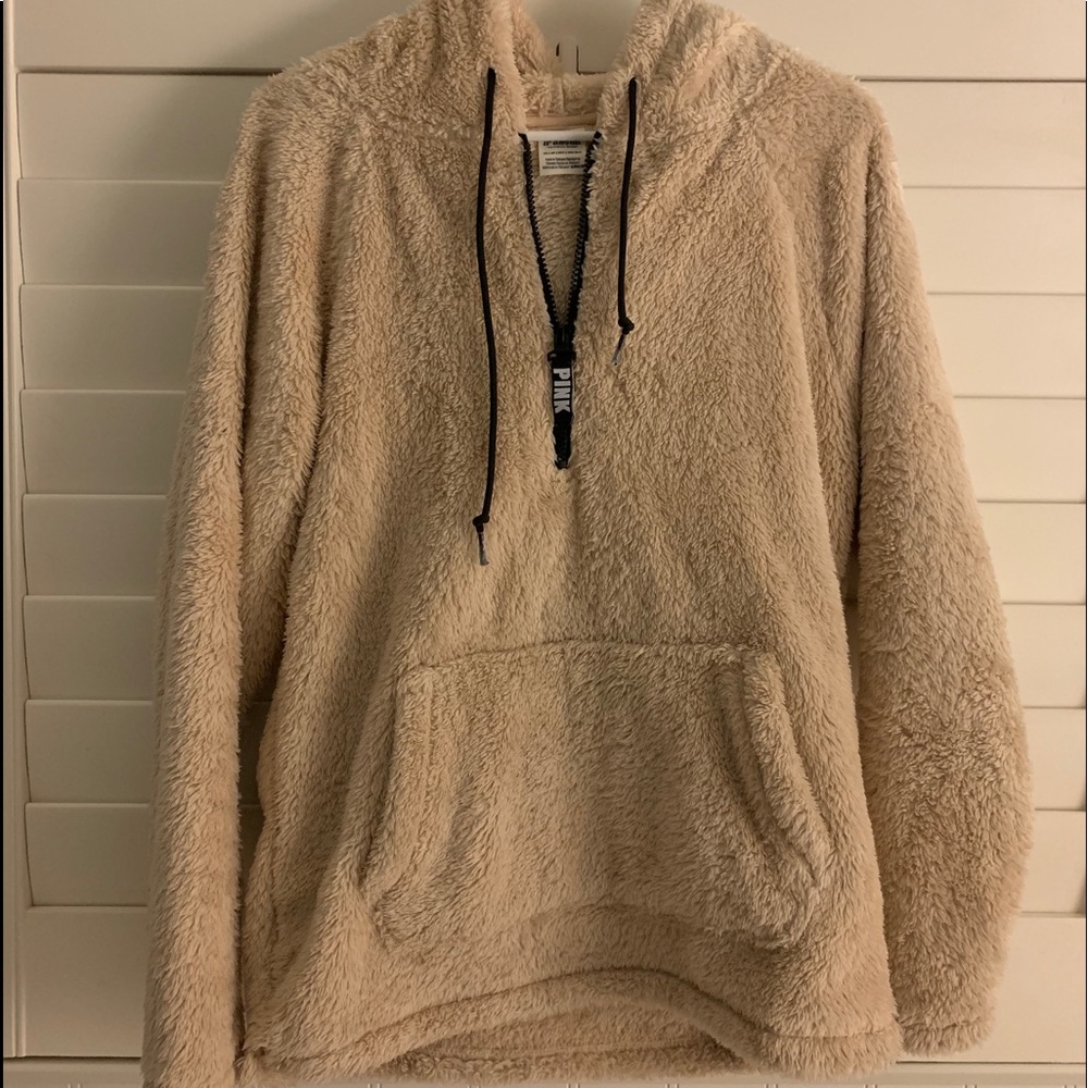 victoria secret / pink sherpa hoodie